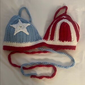 Red and Blue Crochet Bikini Top Puertorican flag 🇵🇷